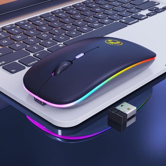iMICE  E-1300 4 Keys 1600DPI Luminous Wireless Silent Desktop Notebook Mini Mouse, Charging Luminous Edition, Dual-modes Luminous Edition