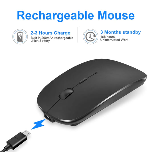 iMICE  E-1300 4 Keys 1600DPI Luminous Wireless Silent Desktop Notebook Mini Mouse, Charging Luminous Edition, Dual-modes Luminous Edition