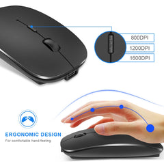 iMICE  E-1300 4 Keys 1600DPI Luminous Wireless Silent Desktop Notebook Mini Mouse, Charging Luminous Edition, Dual-modes Luminous Edition