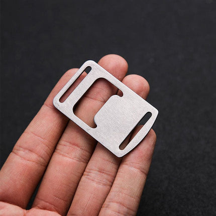 20 PCS Ribbon Bottle Opener Stainless Steel Card Bottle Opener Outdoor Backpack Webbing Buckle Lanyard Bottle Opener, 20 PCS Card