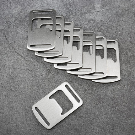 20 PCS Ribbon Bottle Opener Stainless Steel Card Bottle Opener Outdoor Backpack Webbing Buckle Lanyard Bottle Opener, 20 PCS Card