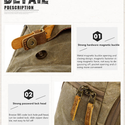 Batik Canvas Waterproof Photography Bag Outdoor Wear-resistant Large Camera Photo Backpack Men for Nikon / Canon / Sony / Fujifilm