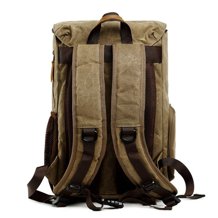 Batik Canvas Waterproof Photography Bag Outdoor Wear-resistant Large Camera Photo Backpack Men for Nikon / Canon / Sony / Fujifilm
