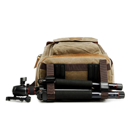 Batik Canvas Waterproof Photography Bag Outdoor Wear-resistant Large Camera Photo Backpack Men for Nikon / Canon / Sony / Fujifilm