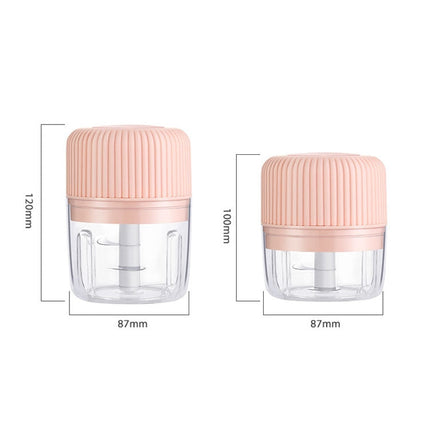 Household Vegetable Cutting Electric USB Garlic Masher Baby Mini Cooking Machine Baby Food Supplement Machine, 250ml, 100ml + 250ml, 100ml