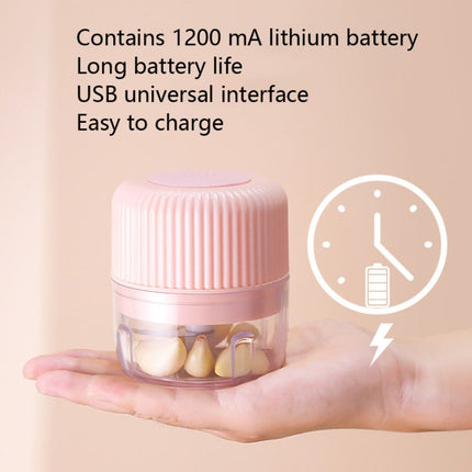 Household Vegetable Cutting Electric USB Garlic Masher Baby Mini Cooking Machine Baby Food Supplement Machine, 250ml, 100ml + 250ml, 100ml