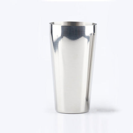 10 in 1 Stainless Steel Shaker Bamboo Stand Set Oblique Mouth Bar Cocktail Bartending Tool, 350ml, 550ml, 750ml