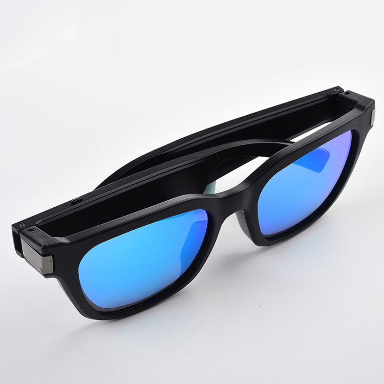 F002 Binaural Mini Smart Call Waterproof And Anti-Bluetooth Bluetooth Glasses Earphone, Black Sunglasses, Blue, Transparent