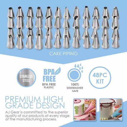 205 in 1 Cake Decorating Turntable Set Cake Decorating Mouth Baking Utensils, 205 PCS/Set