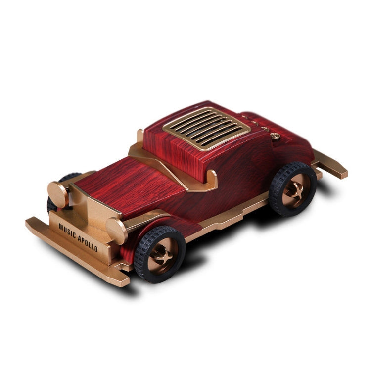 AS60 Retro Car Shape Wooden Subwoofer Mini Wireless Bluetooth Speaker, Dark Wood, Light Wood