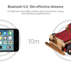 AS60 Retro Car Shape Wooden Subwoofer Mini Wireless Bluetooth Speaker, Dark Wood, Light Wood