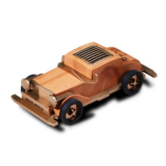 AS60 Retro Car Shape Wooden Subwoofer Mini Wireless Bluetooth Speaker, Dark Wood, Light Wood