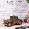 A9 Retro Wood Grain Classic Car Shape Wireless Bluetooth Speaker Subwoofer Radio Portable Mobile Phone Stand Mini Speaker