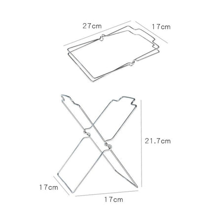 Stainless Steel Kitchen Foldable Storage Rack Plastic Bag Towel Trash Can Holder