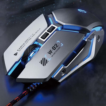 Inphic W-02 6 Keys Home Office Luminous Macro Programming USB Computer Mechanical Game Wired Mouse