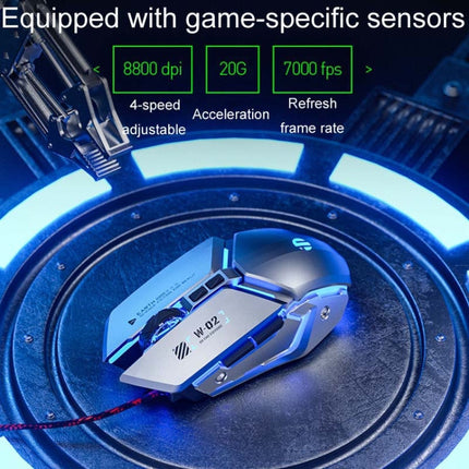 Inphic W-02 6 Keys Home Office Luminous Macro Programming USB Computer Mechanical Game Wired Mouse