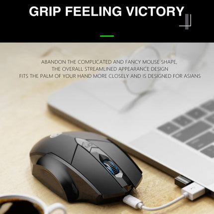 Inphic A1 6 Keys 1000/1200/1600 DPI Home Gaming Wireless Mechanical Mouse, Colour: Gray Wireless+Bluetooth 4.0+Bluetooth 5.0, Black Wireless Charging Silent Version, Gray Wireless Charging Silent Version, Gray Wireless+Bluetooth 4.0+Bluetooth 5.0      ...