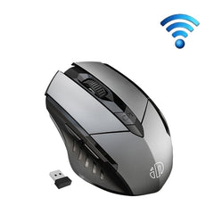 Inphic A1 6 Keys 1000/1200/1600 DPI Home Gaming Wireless Mechanical Mouse, Colour: Gray Wireless+Bluetooth 4.0+Bluetooth 5.0, Gray Wireless+Bluetooth 4.0+Bluetooth 5.0, Black Wireless+Bluetooth 4.0+Bluetooth 5.0, Black Wireless Charging Silent Version�...