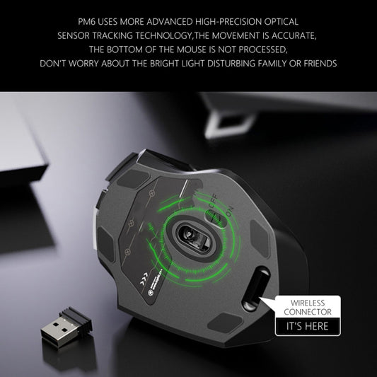 Inphic A1 6 Keys 1000/1200/1600 DPI Home Gaming Wireless Mechanical Mouse, Colour: Gray Wireless+Bluetooth 4.0+Bluetooth 5.0, Gray Wireless+Bluetooth 4.0+Bluetooth 5.0, Black Wireless+Bluetooth 4.0+Bluetooth 5.0, Black Wireless Charging Silent Version�...