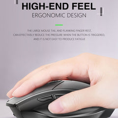 Inphic A1 6 Keys 1000/1200/1600 DPI Home Gaming Wireless Mechanical Mouse, Colour: Gray Wireless+Bluetooth 4.0+Bluetooth 5.0, Gray Wireless+Bluetooth 4.0+Bluetooth 5.0, Black Wireless+Bluetooth 4.0+Bluetooth 5.0, Black Wireless Charging Silent Version�...