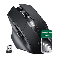 Inphic A1 6 Keys 1000/1200/1600 DPI Home Gaming Wireless Mechanical Mouse, Colour: Gray Wireless+Bluetooth 4.0+Bluetooth 5.0, Gray Wireless+Bluetooth 4.0+Bluetooth 5.0, Black Wireless+Bluetooth 4.0+Bluetooth 5.0, Black Wireless Charging Silent Version�...