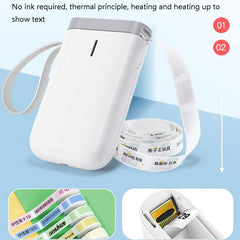 JingChen D11 Thermal Label Printer Bluetooth Handheld Portable Sticker Mobile Phone Printer, D11 White Standard