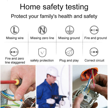 SK300 US Plug Socket Phase Tester Three-Wire Loop Power Socket Tester