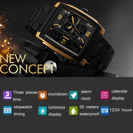 SKMEI 1274  Men Fashion Electronic Watch Multifunctional Outdoor Sports Watch