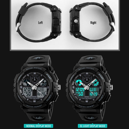 SKMEI 1270 Men Waterproof Dual Display Digital Watch Outdoor Sports Watch