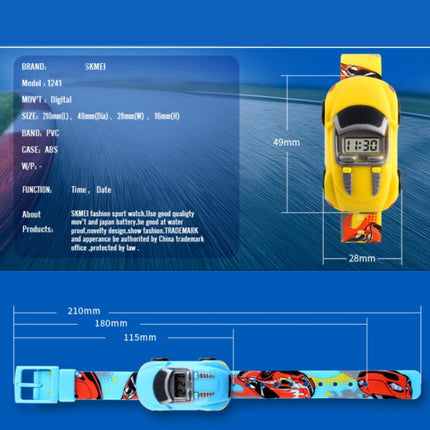 SKMEI 1241 Fashion Cute Cartoon Car Children Digital Watch