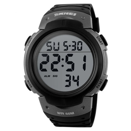 SKMEI 1068 Men Waterproof Outdoor Sports Digital Watch Student Fashion Watch, Red, Green, Blue, Black, Titanium, Golden, ArmyGreen