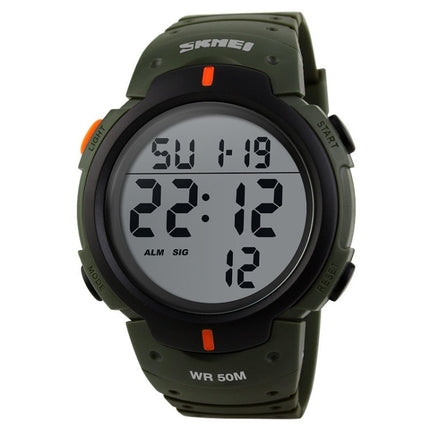 SKMEI 1068 Men Waterproof Outdoor Sports Digital Watch Student Fashion Watch