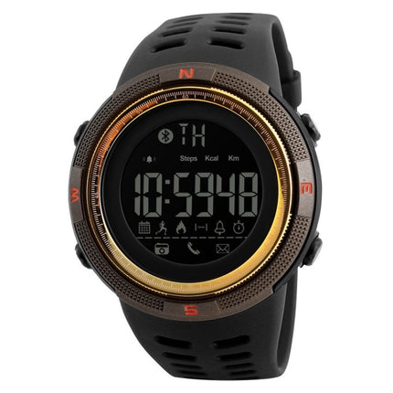 SKMEI 1250 Men Outdoor Waterproof Sports Digital Watch Multi-Function Watch, Black, Coffee/Gold, Gold/Red