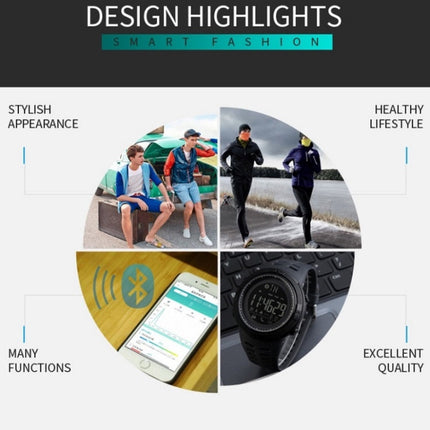 SKMEI 1250 Men Outdoor Waterproof Sports Digital Watch Multi-Function Watch, Black, Coffee/Gold, Gold/Red