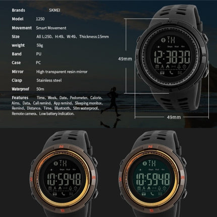 SKMEI 1219 Men Multi-Function Electronic Watch Outdoor Sports Watch