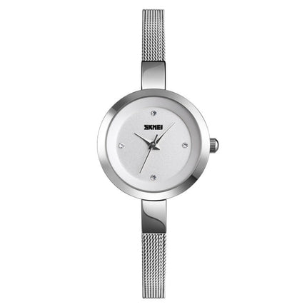 SKMEI 1390 Ladies Business Casual Watch Steel Band Lightweight Quartz Watch, Rose Gold, Golden, Silver