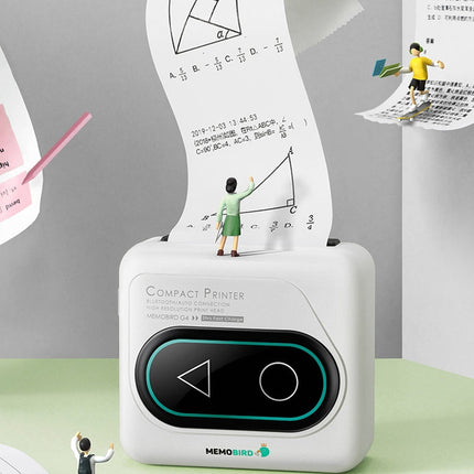 Memobird G4 Handheld Home Student Search Question Graffiti Notes Portable Bluetooth Thermal Printer, Avocado Green, Peach Powder, Classic White