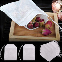 100Pcs/Lot Teabags Scented Tea Bags with Seal Filter Paper, Size: 5.5 x 7cm