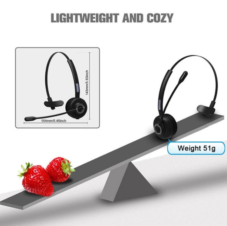 M97 Bluetooth 5.0 Headset Mono Bluetooth Earphone With Charging Base