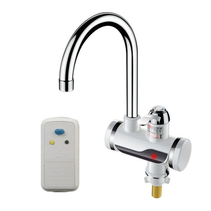 Kitchen Instant Electric Hot Water Faucet Hot & Cold Water Heater EU Plug, Lamp Display Lower Water Inlet, Lamp Display Side Water Inlet, Lamp Display Leakage Protection Lower Water Inlet, Lamp Shows Leakage Protection Side Water Inlet�����������������...