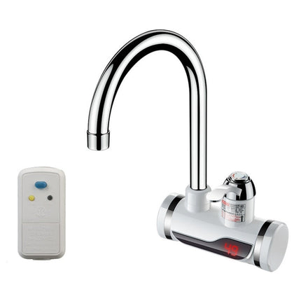 Kitchen Instant Electric Hot Water Faucet Hot & Cold Water Heater EU Plug, Lamp Display Lower Water Inlet, Lamp Display Side Water Inlet, Lamp Display Leakage Protection Lower Water Inlet, Lamp Shows Leakage Protection Side Water Inlet�����������������...