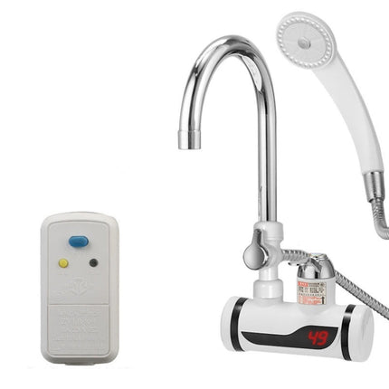 Kitchen Instant Electric Hot Water Faucet Hot & Cold Water Heater EU Plug, Lamp Display Lower Water Inlet, Lamp Display Side Water Inlet, Lamp Display Leakage Protection Lower Water Inlet, Lamp Shows Leakage Protection Side Water Inlet�����������������...