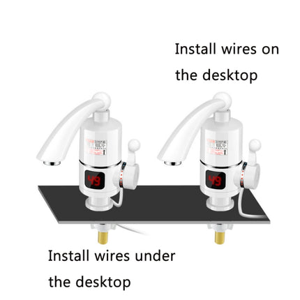 Digital Display Electric Heating Faucet Instant Hot Water Heater EU Plug, Digital Display Horizontal Tube, Digital Display Elbow, Digital Horizontal Tube With Leakage Protection, Digital Elbow With Leakage Protection, Lamp Display Elbow                ...