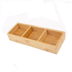 Three Grid Bamboo Plate
