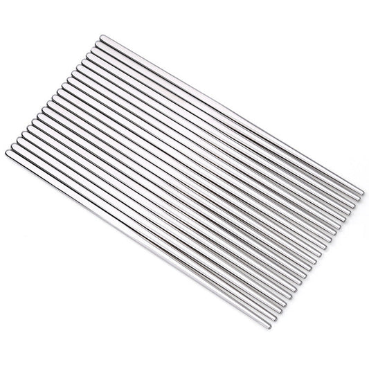 1 Pairs 304 Stainless Steel Chopsticks Non-Slip Tableware Adult Chopsticks, 18.5cm, 22.7cm