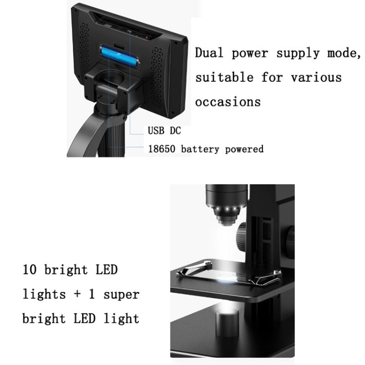 2000x Microscope Example 2000X 7 Inch Microbial Cell Observation Microscope Electronic Digital ...