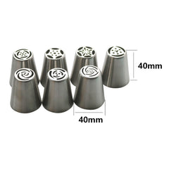13pcs / Set Pastry Nozzles Coupler Icing Piping Tips Sets Stainless Steel Rose Cream Bakeware, 13 PCS/Set