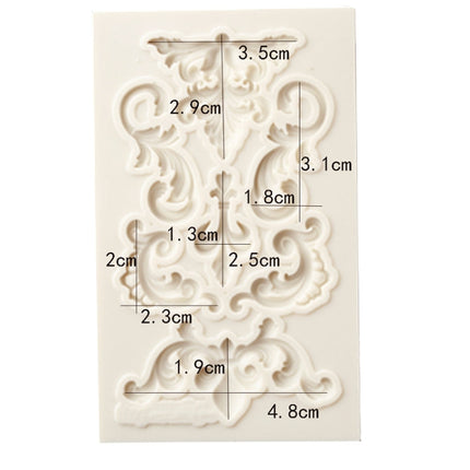 2 PCS Border Silicone Mold Fondant Mold Cake Decorating Tools Chocolate Mold, Border Silicone Mold