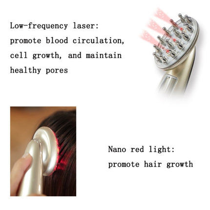 RF Hair Growth Comb Scalp Oil Control & Anti-Hair Loss Massager, English Manual