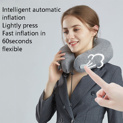 PL60 Neck Massager Cervical Spine Massage Pillow Household Inflatable U-Shaped Neck Pillow, PL60